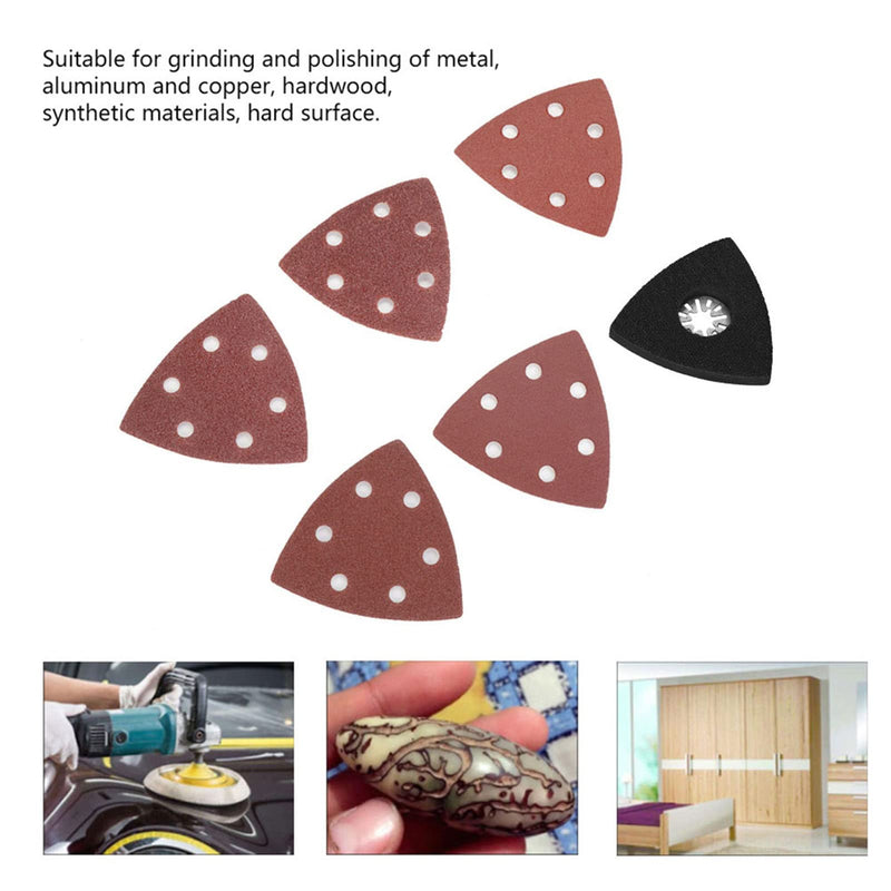 Pack of 101 delta sander sandpaper triangle sanders, Velcro sanding pads multi sander, sanding set sandpaper for Bosch Fein Oscillating Multi Tool Cutting Cutter Pad