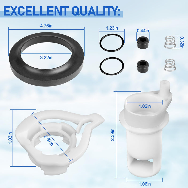 42049 Water Valve Style II Kit for Thetford Aqua Magic Style II Toilets, RV Toilet Water Valve Kit Replacement Style II Permanent Toilets, Rv Toilet Parts for Thetford with Closet Flange Seal