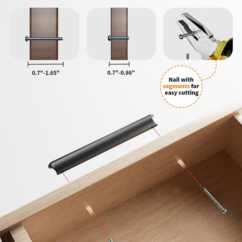 Cobbe 10 Pack Champagne Bronze Cabinet Pulls 3-3/4 Inch Hole Centers Kitchen Cabinet Handles Drawer Pulls Kitchen Cabinet Hardware 3-3/4" hole center spacing Black 10 Pack