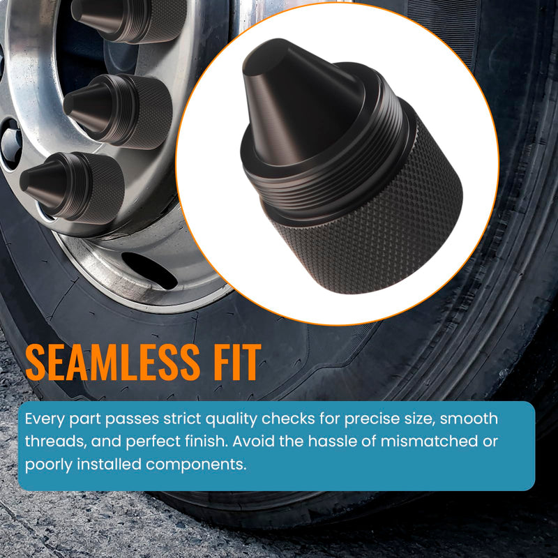 1.375''X24 Cone Shaped Parts Stainless Steel Aluminium Replacemet Sealed End black 1.375''X24