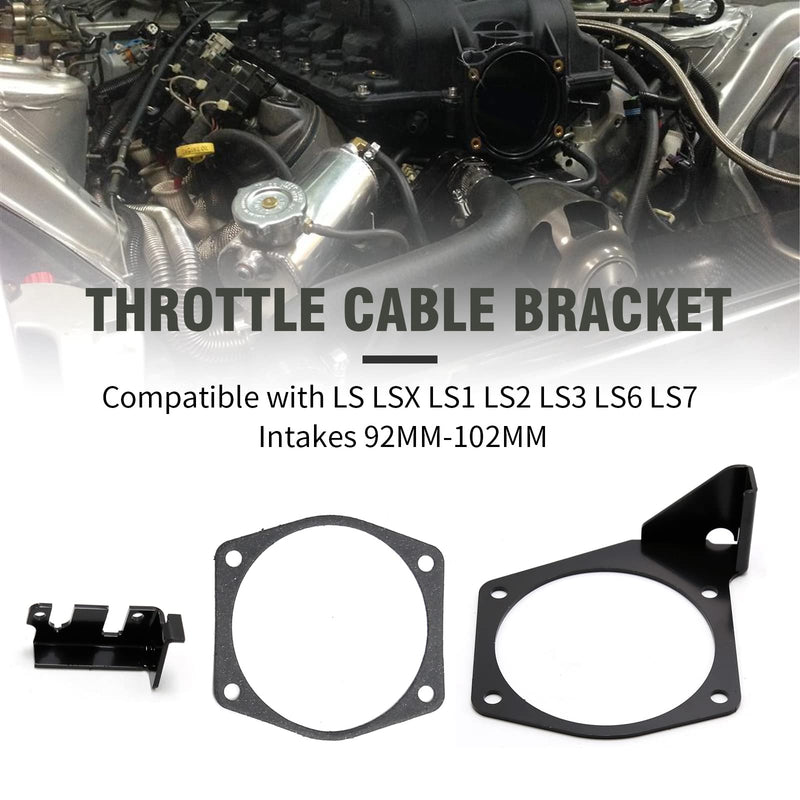 4-Bolt Throttle Cable Bracket Intakes 92MM-102MM Throttle Cable Bracket Replaces# 81012/81042 / 81001/81002 / 81003/81007 / 81043/81044