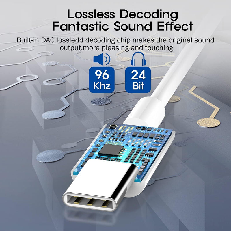 [MFi Certified] 2Pack USB C Headphone Adapter for iPhone 15,USB Type C to 3.5mm Female Headphone Jack Adapter Aux Audio Dongle Compatible with iPhone 15/15 Plus/15 Pro/15 Pro Max,Galaxy S23 S22 Ultra