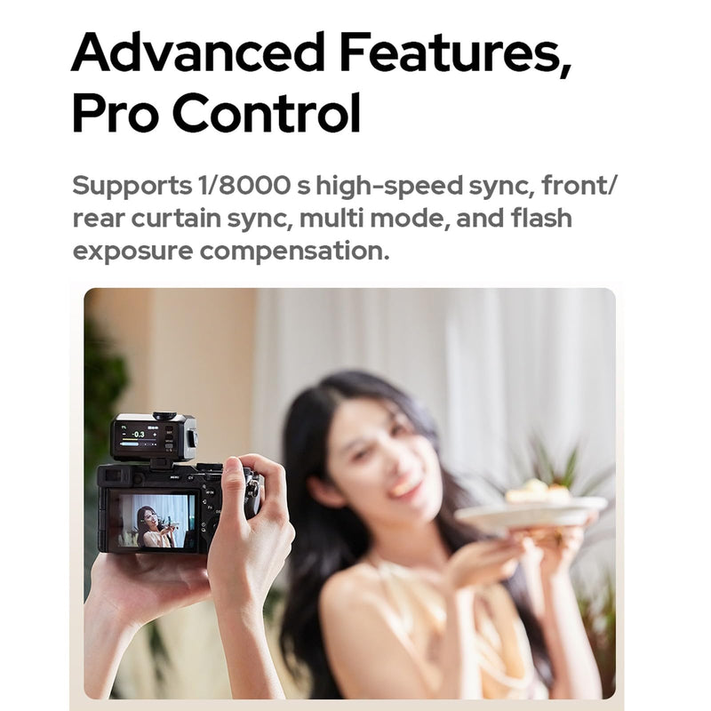 GODOX iT30 Pro S iT30Pro S TTL Mini Camera Flash for Sony Flash,Touchscreen,7.4V/900mAh Lithium Battery,1.5s Recycle,2.4G HSS 1/8000,for Sony ZV1 ZV-1F ZV-E10 A6400 A6700 A7IV A7III Etc Camera Flash iT30ProS Flash for Sony Cameras