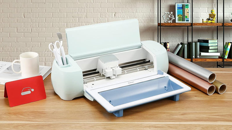 RANCOVY Vinyl Roll Holder with Trimmer for Cricut Maker 3 and Cricut Explore 3, Perfect for Clean Precise Cuts of Smart Vinyls and Heat Transfer Vinyl Iron On blue