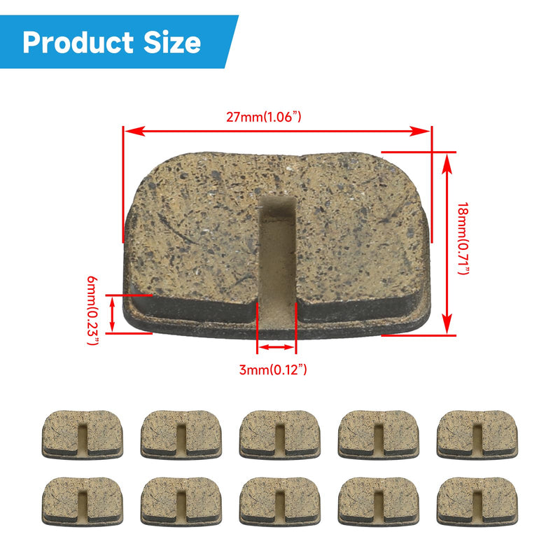 Mini Bike Disc Brake Pads Compatible with 79cc 97cc 100cc 2.8hp Coleman CT100U CC100X Baja DB30 Doodle Bug MMB80 Motovox MBX10 2-Stroke Mini ATV 4 Wheeler 50cc SYX Moto Dirt Bike Scooter Parts