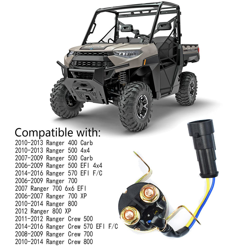 Starter Solenoid Relay Compatible with Polaris Ranger RZR Sportsman Hawkeye Trailboss 330 325 400 450 500 570 700 800 900 1000 2006-2016 Replace 4010947/4012001