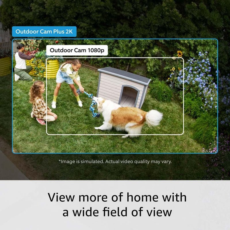 Introducing Ring Outdoor Cam Plus, Plug-In — Wide-Angle 2K Video with Ring Vision, Low-Light Sight for full-color night vision, Mount-anywhere versatility, Black 1 Camera