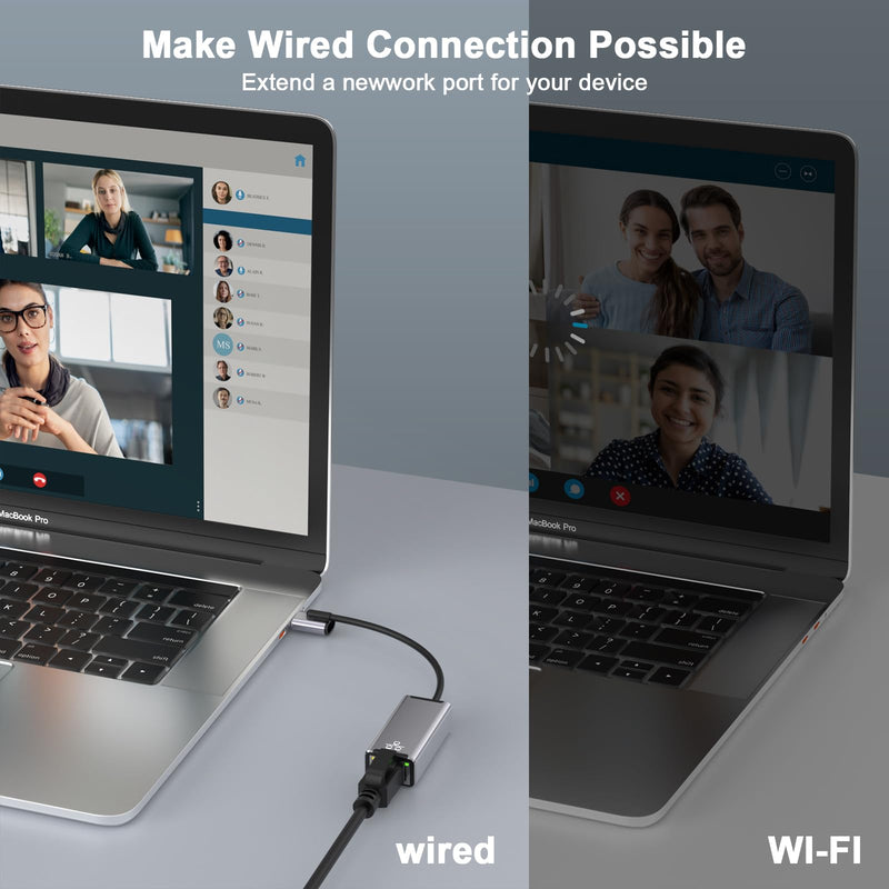 [Apple MFi Certified] Lightning to Ethernet Adapter, 100Mbps Lightning to RJ45 Ethernet LAN Network Adapter Compatible with iPhone 14 13 12 11 Pro Max XS XR X 8 7 iPad, Plug and Play, 1.6FT