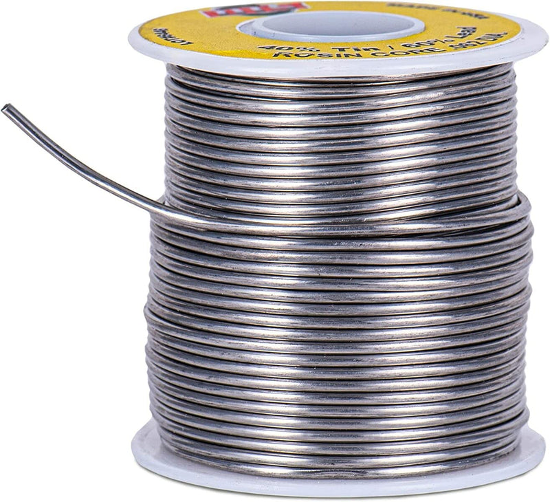 DTS Solder Wire Tin Lead 40/60 Rosin Core 0.062-inch (1.6mm) on Spool, 1 pound - Made in USA | Soldering Wire for Electronics Repair and More