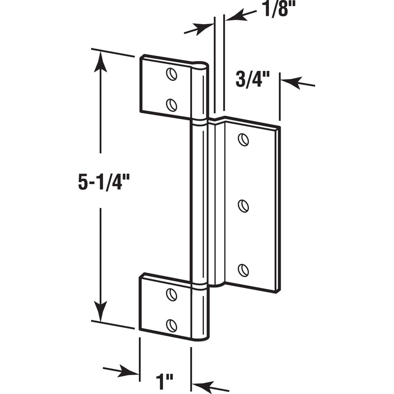 Prime-Line K 5153 Screen Door Hinge, 1/8 in. Offset Center Leaf, Florida Brown Finish (Single Pack) (Pack of 2) 1 Count (Pack of 2)