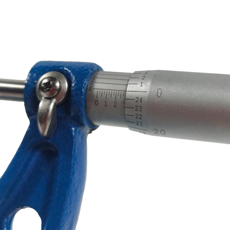 HFS(R) 4-5" Outside Micrometer with 0.0001" Accuracy, Carbide Anvil and Laser-Etched Scale 4-5"x0.0001" Classic Ratchet