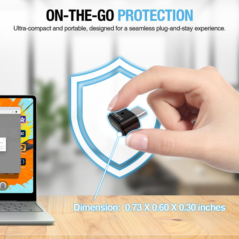 Thetis Nano-C FIDO2 Security Key Hardware Passkey Device with USB Type C, TOTP/HOTP, FIDO2.0 Two Factor Authentication 2FA MFA, Works with Windows/mac/iOS/Android/Linux/Gmail/Facebook/GitHub/Coinbase