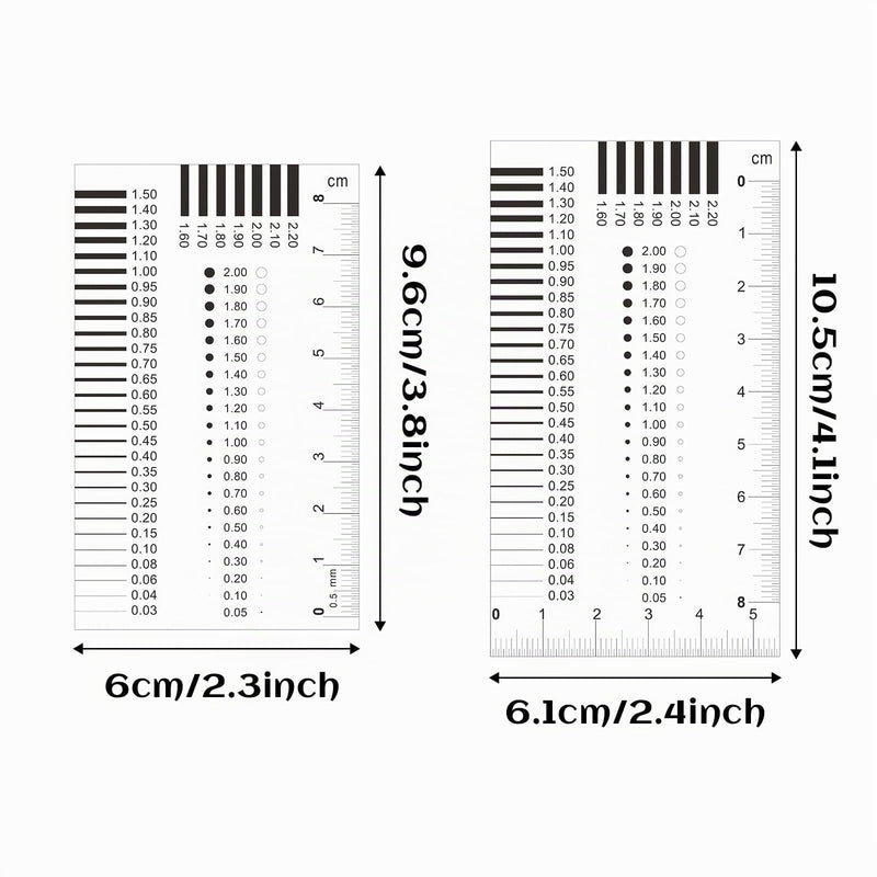 Gap Measure Measuring Tools Outside Micrometer Measuring Wedge Splitting Measure Crack Ruler Crack Monitor Expert Accessories for Real Estate Valuation Valuation Pack of 2
