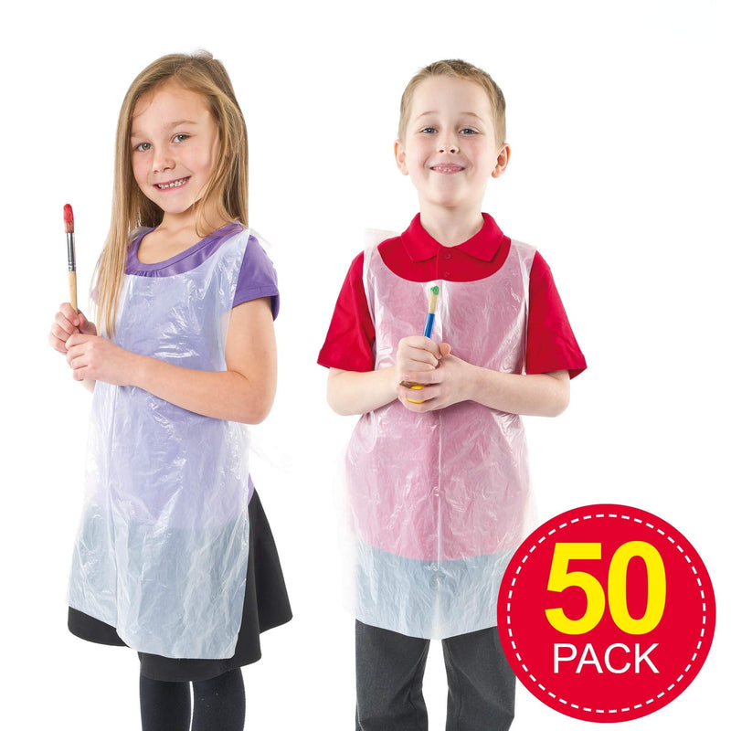 Baker Ross disposable aprons (50 pieces), ‎32.5 x 20 x 1.5 cm; 240 grams ‎32.5 x 20 x 1.5 cm; 240 Grams (Pack of 2)