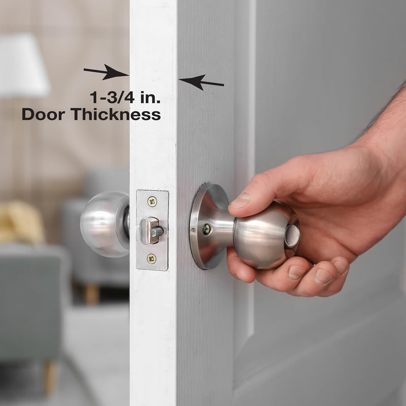 Prime-Line U 9592 Stainless Steel Lock and Door Reinforcer, 1-3/4 In. x 4-1/2 In., 2-1/8 In. Single Bore, 2-3/4 In. Backset, Silver (Single Pack) 1-3/4 "