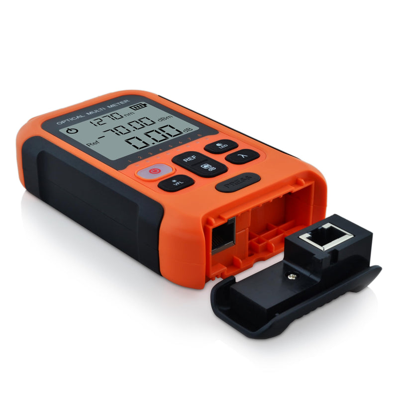 800nm~1700nm -70~+10dBm OPM with 20km VFL Optical Fiber Power Meter with 2.5mm Universal Connector+FC-LC Adapter Compatible with SC+FC+ST+LC -SS103PVA12 SS103PVA12(800~1700nm -70~+10dBm)