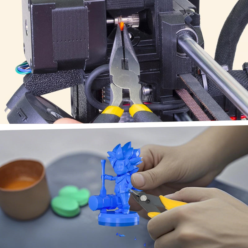VASTOOLS Deburring Tool for 3D, 42 Pieces, Cleaning 3D Printer, Professional 3D Printing Accessory Set, Deburring Tool for Resin, Cleaning, Polishing Tools