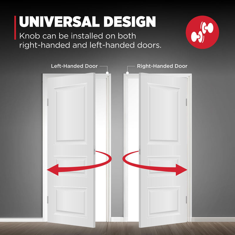 Kwikset Pocket Door Deadbolt Lock, Matte Black Round Exterior UnKeyed Closet Pantry Pull Door, with Microban Protection Privacy