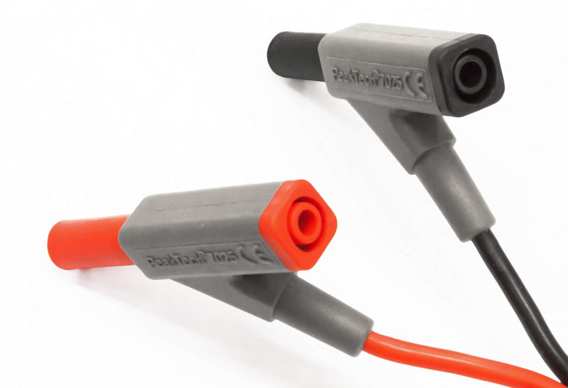 PeakTech Insulated 4 mm connecting cable with coupling - CAT III 1000 V, 1 piece, P 7025 Single