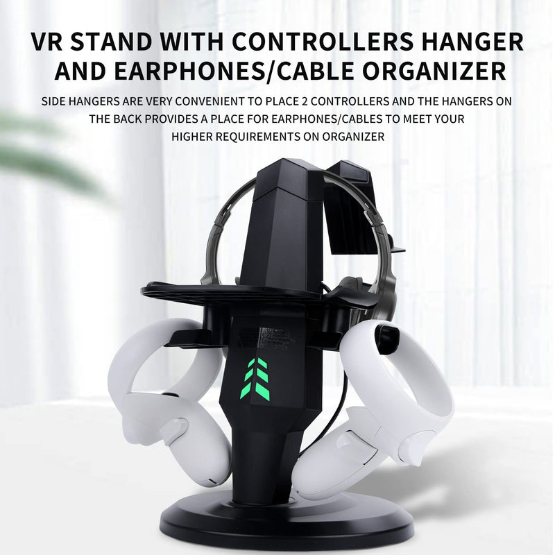 TechKen Charging Stand for Meta Quest 2, VR Headset Charging Dock for Quest 2 Accessories Stand Holder, VR Controllers Holder