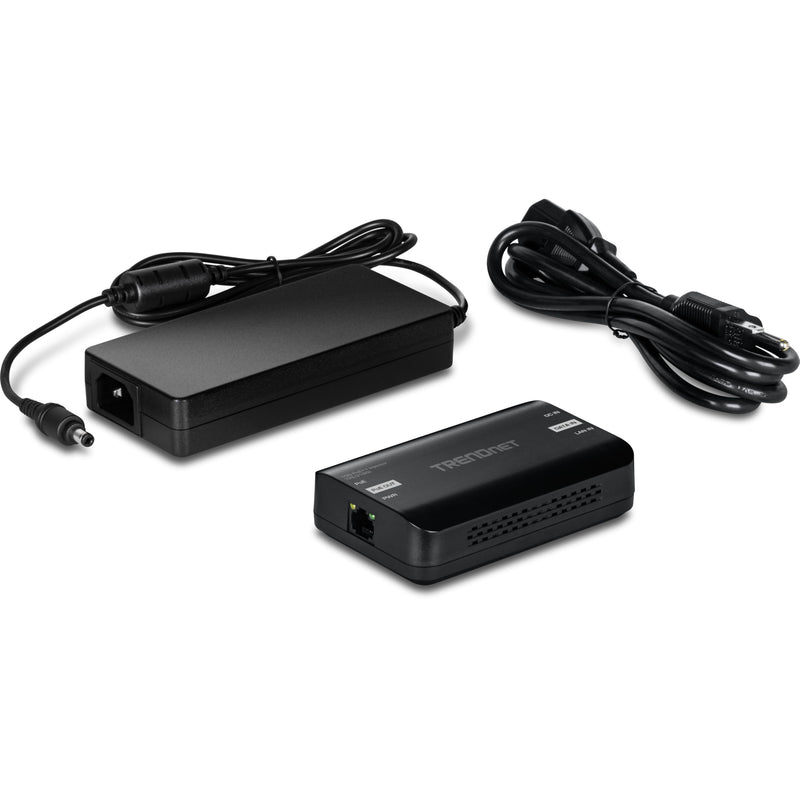TRENDnet 10G PoE++ Injector, TPE-318GI, Converts a NonPoE Port to A PoE++ 10G Port, Supplies PoE (15.4W), PoE+ (30W), or PoE++ (90W)
