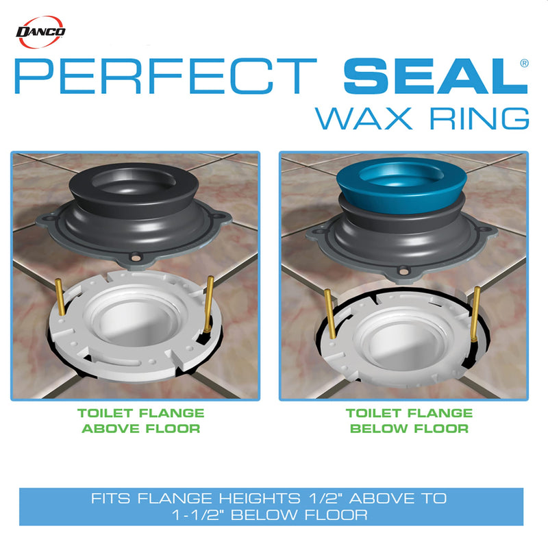 Danco 10826X Wax Ring with Bolts, No Size, Gray (Pack of 2) 1 Count (Pack of 2)