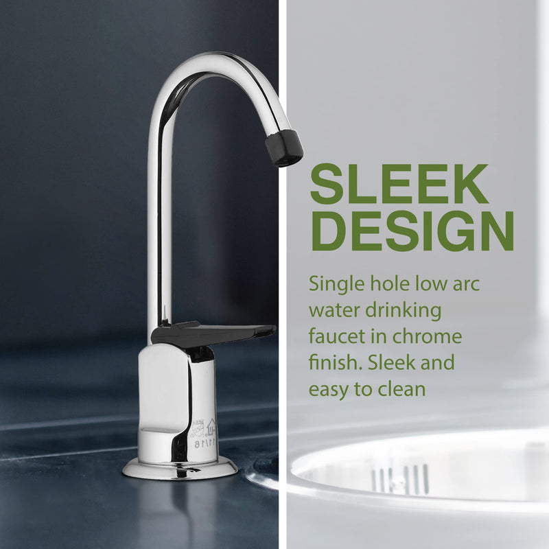 Homewerks Worldwide 3310-160-CH-B-Z Single Hole 1-Handle Low-Arc Drinking Water Faucet, Chrome Finish No Size