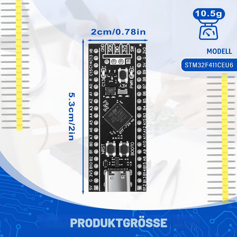 3 x STM32F411 Development Board, STM32F411CEU6 STM32F4 Learning Board, Support for MicroPython/Programming