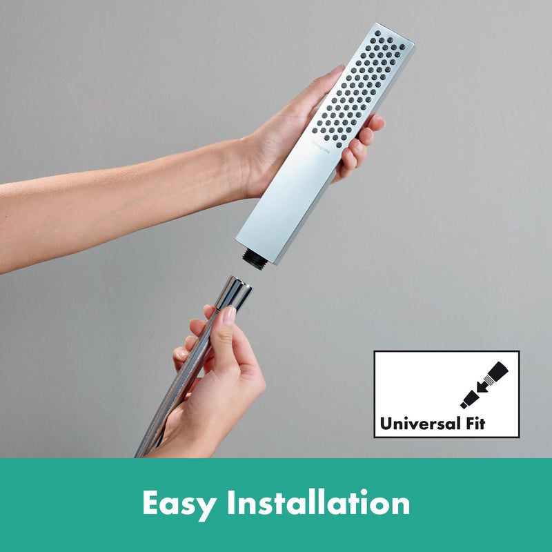 hansgrohe Pulsify E Handheld Shower Head 1-Spray PowderRain in Chrome, 1.75 GPM, 24321001