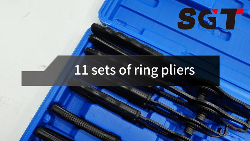 SGT 10pcs Snap Ring Pliers Set, Internal and External Circlip Pliers Blue