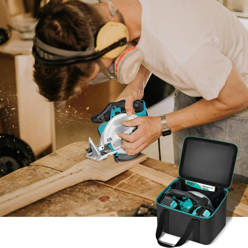 Universal Tool Bag for DEWALT 20V MAX Circular Saw 6.5Inch DCS391B/DCS565B, for Makita XSS02Z 18V Sierra Circular- Case Only (Blue) Blue