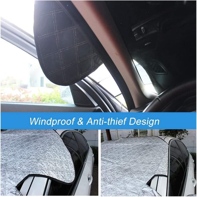 Windshield Snow Cover, Car Windshield Cover for Ice and Snow, Automotive Magnetic Windshield Frost Cover with Side Mirror Cover Protector in Winter, Suitable for Most Vehicle, Car, SUV