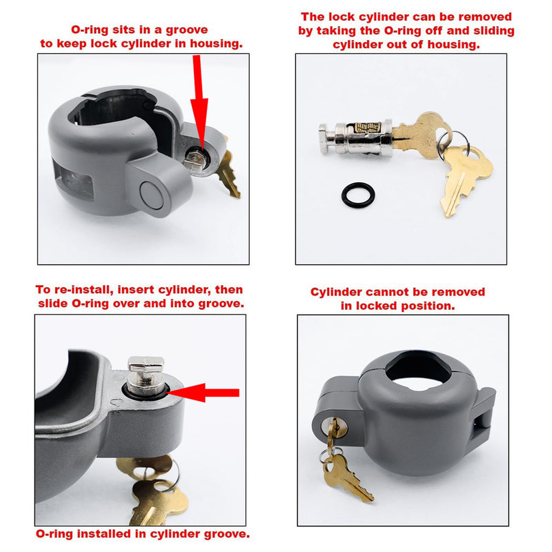 Prime-Line S 4181 Handle Lock-Out Device, Single Pack | Handle Lock with Key, Blocks Access to Keyhole, Removeable and Easy to Use, Fits Round Doorknobs Max 2-7/8 Inch