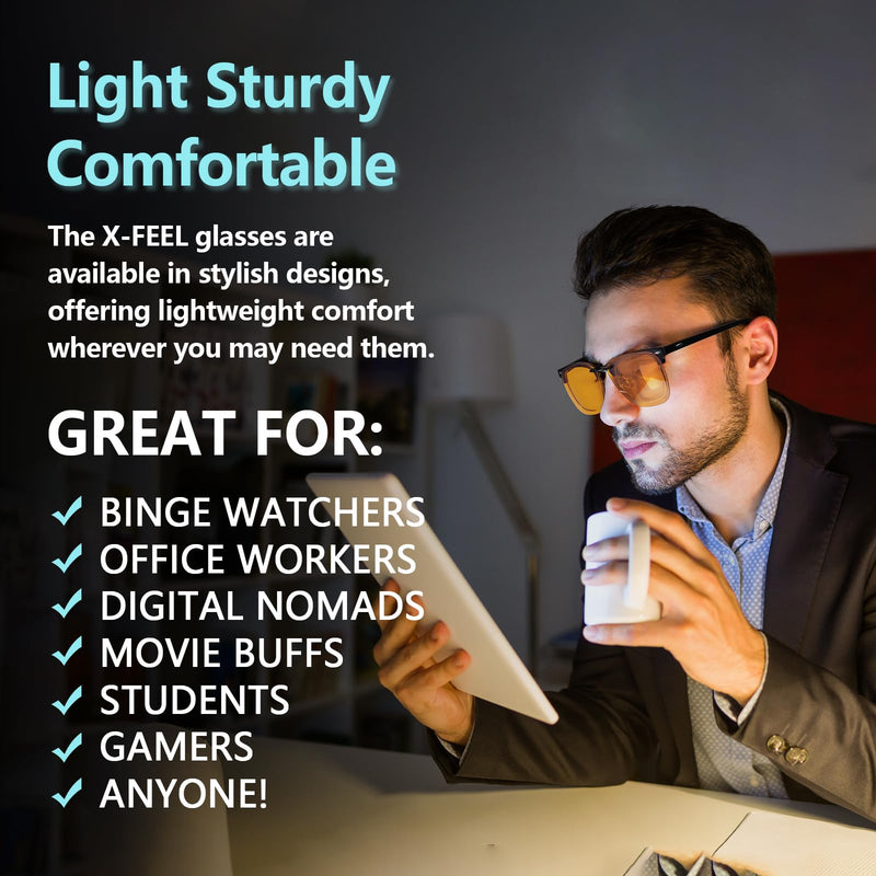 Clip On Blue Light Blocking Glasses for Prescription Glasses Women Men, Fit Over Glasses for Computer, TV, Gaming
