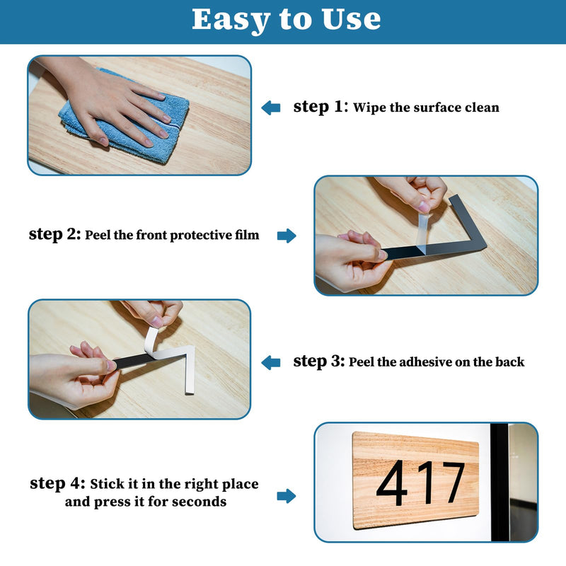 8 Inch House Numbers, Self-adhesive House Number Acrylic Modern House Numbers for Outside Black Mailbox Numbers Address Home Number for House Apartments Office Hotel Room Easy to Install (9) 8in No.9