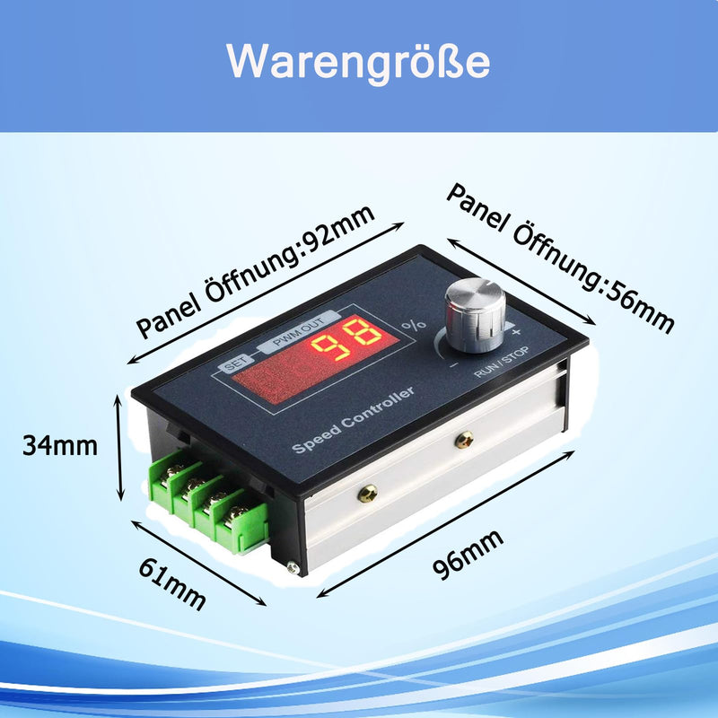 PWM Motor Speed Controller, 6-60V 30A DC Motor Speed Controller | Motor speed controller with LED numerical, speed adjustable stepless regulator motor rotary knob