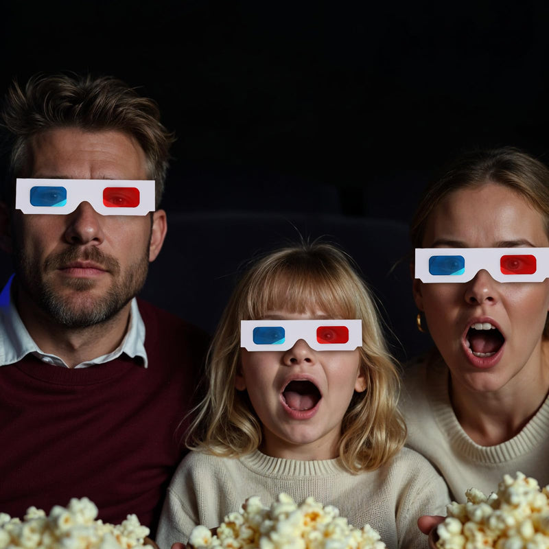 30pcs 3D Viewing Glasses, 3D Glasses for Movies at Home, Foldable and Lightweight Movie Glass for Kids and Adults, Perfect for Immersive Movie Experiences