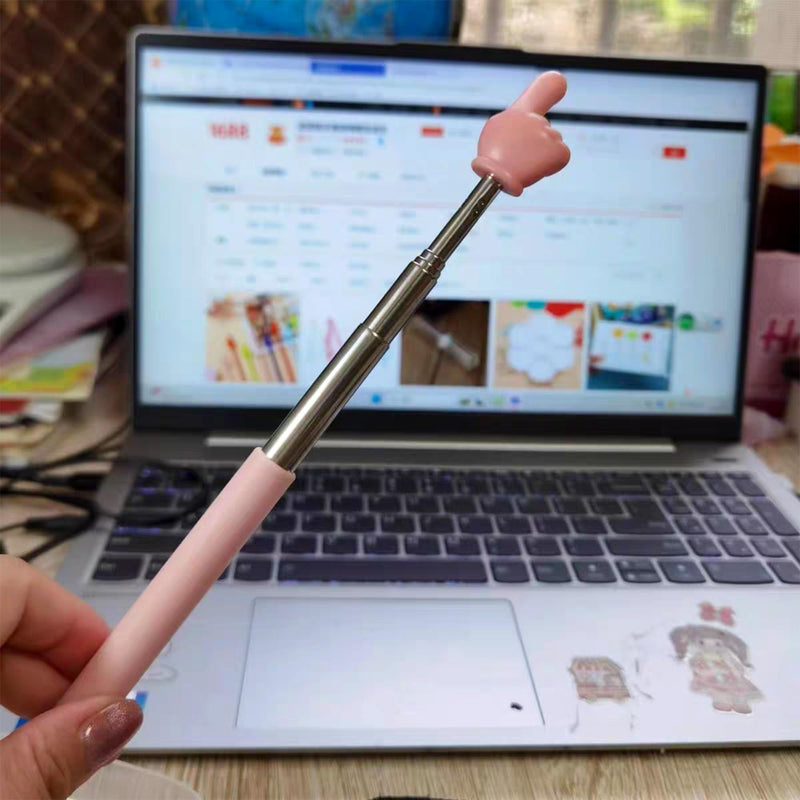 Retractable Classroom Pointer, Pink Teacher Pointer Finger, Pointer Classroom Supplies for Elementary School Teachers, Kindergarten Teachers, Office Presentation Training