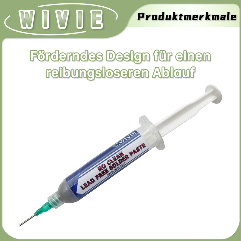 Sn42/Bi58 T4 Lead-Free Solder Paste, No Cleaning Required, Melting Point 138℃, Supplied By WIVIE (40g) 40g