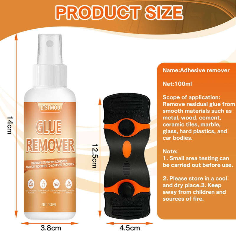 Sticker Remover, Adhesive Remover, Label Remover Spray 100 ml | Superglue remover, adhesive residue remover car, quickly removes stubborn adhesive residue, removes stubborn residue