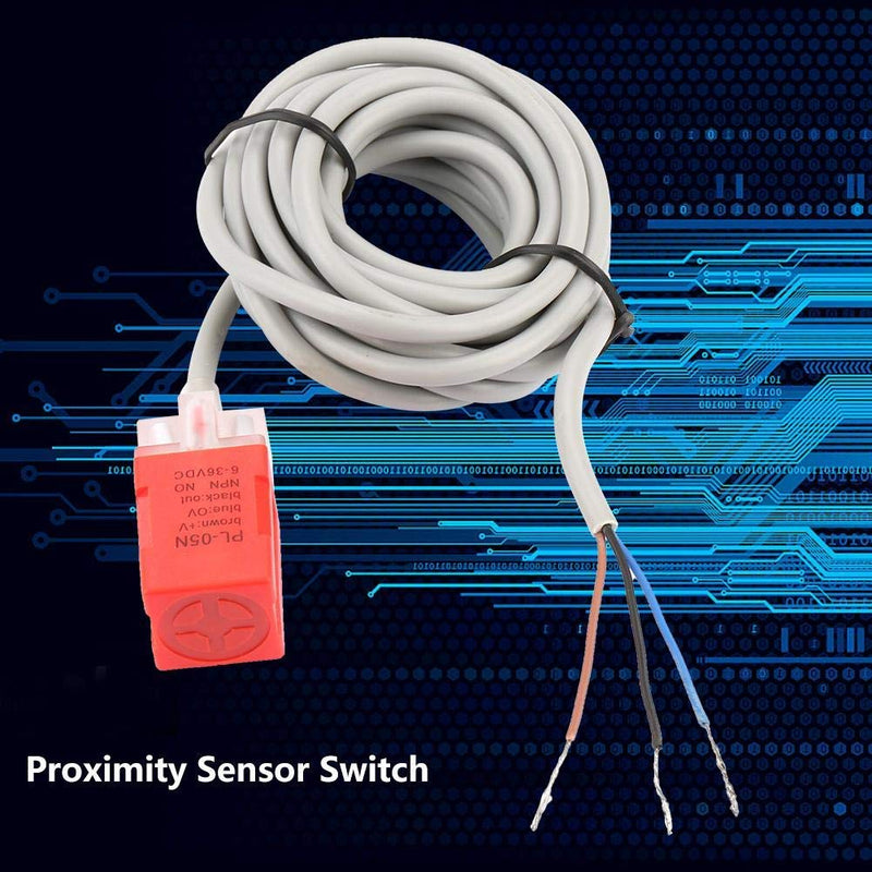 Inductive proximity switch, ABS material PL 05N NPN proximity sensor switch, detection distance 5mm