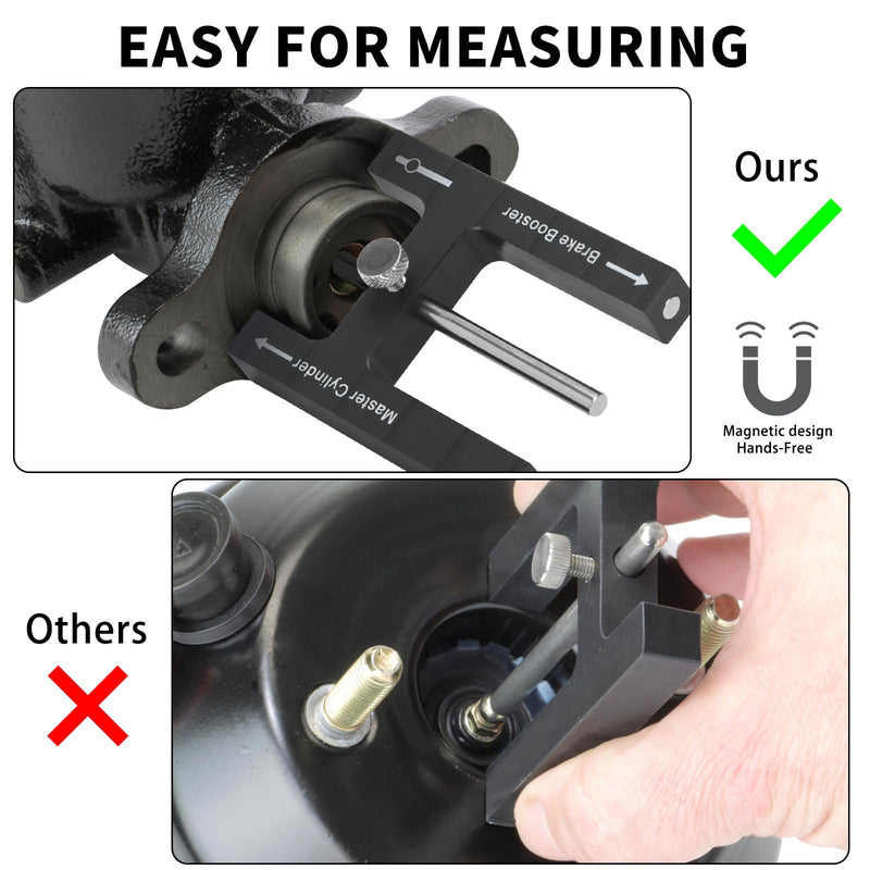 briidea Brake Adjustment Tool, Brake Booster Adjustment Tool with Magnet Design for Most Brake Boosters with Adjustable Pins, Black