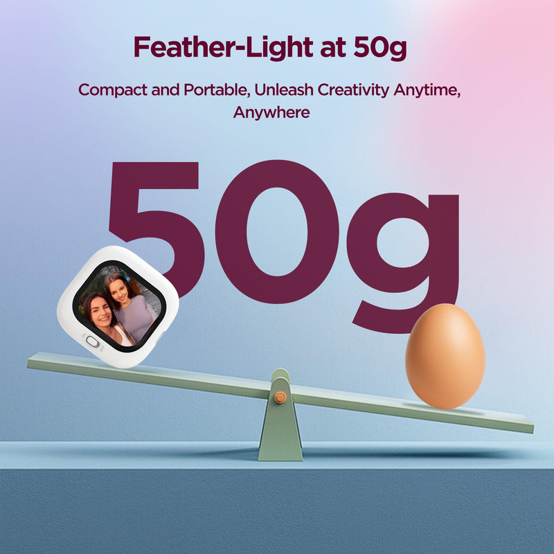 Phone Vlog Selfie Monitor Screen, Exclusive Outdoor AMOLED HD Display, Sunlight Visible, Fully Unlock Your iPhone Rear Camera for Vlogging, Recording, and Live Streaming, Compatible with iPhone 2.13 inch screen