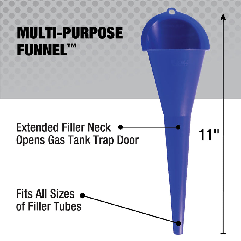 FloTool 10712MX4 Super Quad Funnel for Oil, Lubricant and Other Fluids, 4pk 4 Pack Funnel