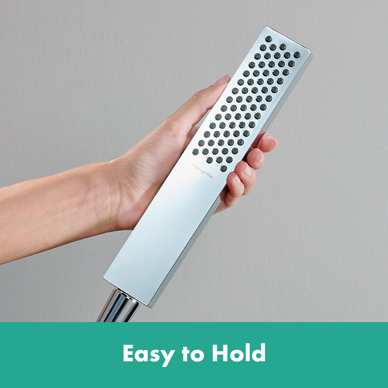hansgrohe Pulsify E Handheld Shower Head 1-Spray PowderRain in Chrome, 1.75 GPM, 24321001