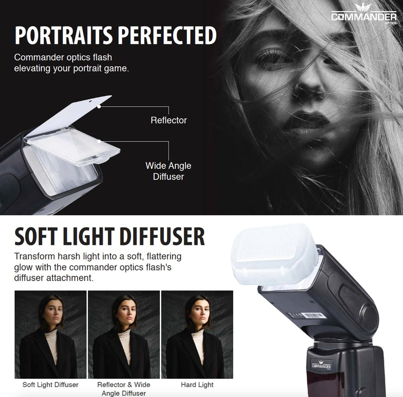 950-FL Flash for Canon DSLR & Mirrorless Cameras, Digital Camera Speedlight with Standard Hot Shoe for Studio and Outdoor Photography