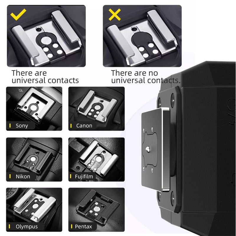 Mini Flash Speedlite, Desiontal GN8 6200K Camera Flash Light for Sony Nikon Olympus Canon Fuiifilm PentaX Hot Shoe Interface Camera, 4 Power Level 300mAh Battery 11/250S Flash Rate (Black) Black