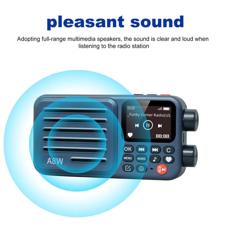A8W Portable Smart Internet Radio Receiver WIFI/4G Radio Speaker with FM,Micro-SD Card,All World Radios,for Home with WiFi,Digital Radio,choyoung Radio