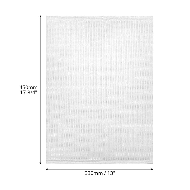 QWORK Pack of 125 Dental Bibs, Tattoo Cleaning Pad, 33 x 45 cm, for Dental, Tattoo and Tray Cover Applications, White