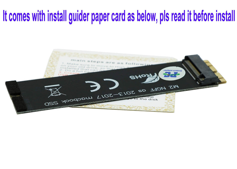 Sintech NGFF M.2 nVME SSD Adapter Card for Upgrade 2013-2015 Year Macs(Not Fit Early 2013 MacBook Pro)